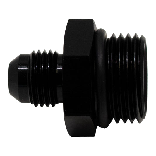 6-02-0407-B DeatschWerks 10AN ORB Male to 6AN Male Flare Adapter (Incl O-Ring) - Anodized Matte Black