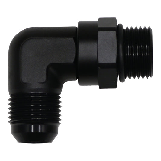 6-02-0412-B DeatschWerks 10AN ORB Male Swivel to 10AN Male Flare 90-Degree Fitting - Anodized Matte Black
