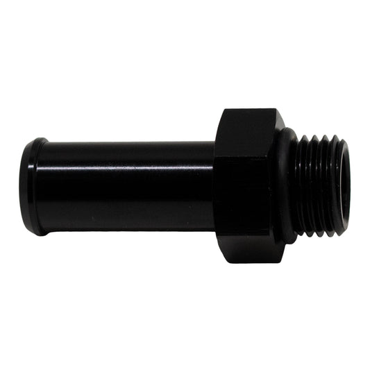 6-02-0503-B DeatschWerks 6AN ORB Male to 1/2in Male Barb Fitting (Incl O-Ring) - Anodized Matte Black