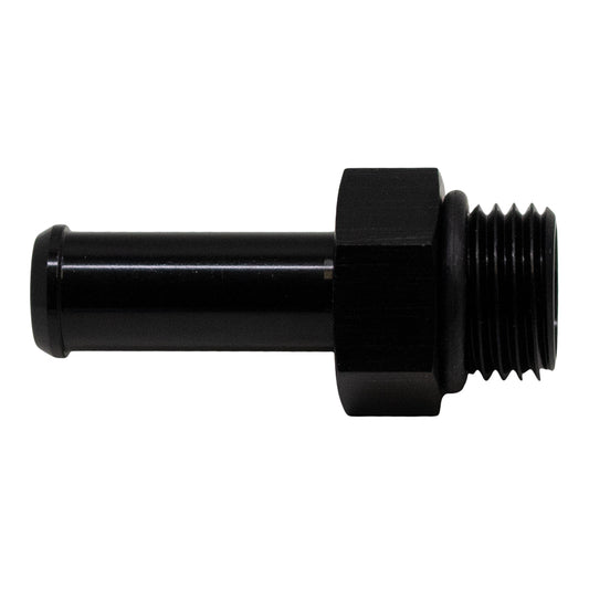 6-02-0504-B DeatschWerks 6AN ORB Male to 3/8in Male Barb Fitting (Incl O-Ring) - Anodized Matte Black