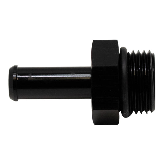 6-02-0509-B DeatschWerks 8AN ORB Male to 3/8in Male Barb Fitting (Incl O-Ring) - Anodized Matte Black