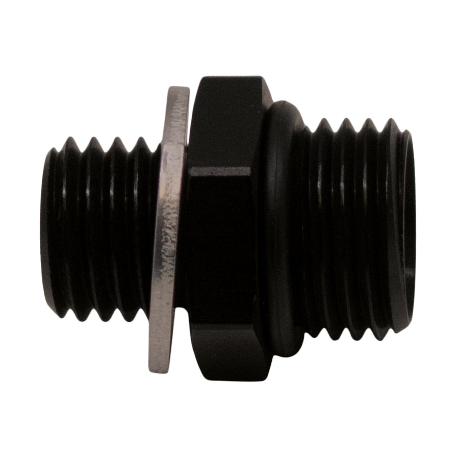 6-02-0602-B DeatschWerks 6AN ORB Male to M12 X 1.5 Metric Male (Incl O-Ring and Washer) - Anodized Matte Black
