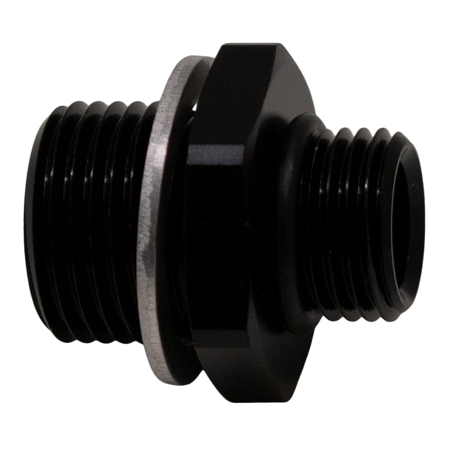6-02-0606-B DeatschWerks 6AN ORB Male to M18 X 1.5 Metric Male (Incl O-Ring and Washer) - Anodized Matte Black