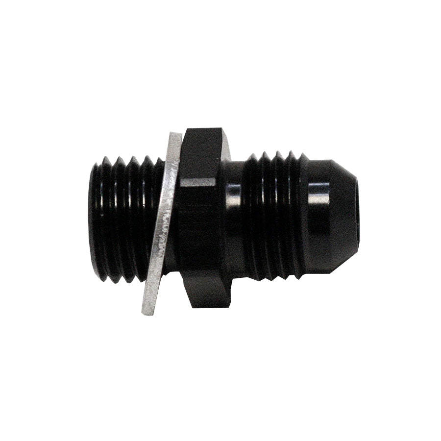 6-02-0614-B DeatschWerks 6AN Male Flare to M14 X 1.5 Male Metric Adapter (Incl Washer) - Anodized Matte Black