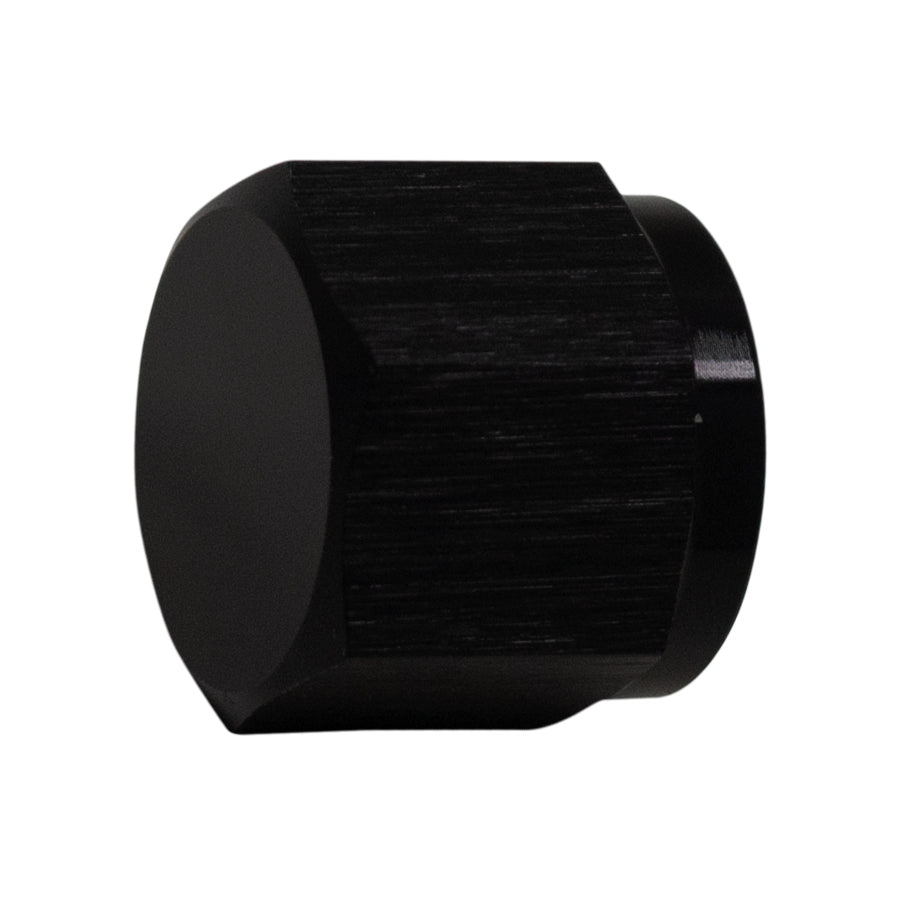 6-02-0714-B DeatschWerks 6AN Female Flare Cap - Anodized Matte Black