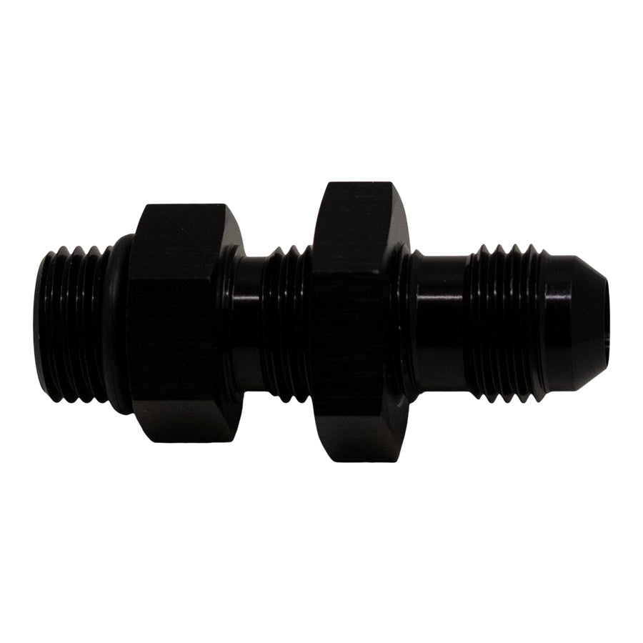 6-02-0726-B DeatschWerks 6AN O-Ring Male to 6AN Male Flare Bulkhead Include Nut - Anodized Matte Black