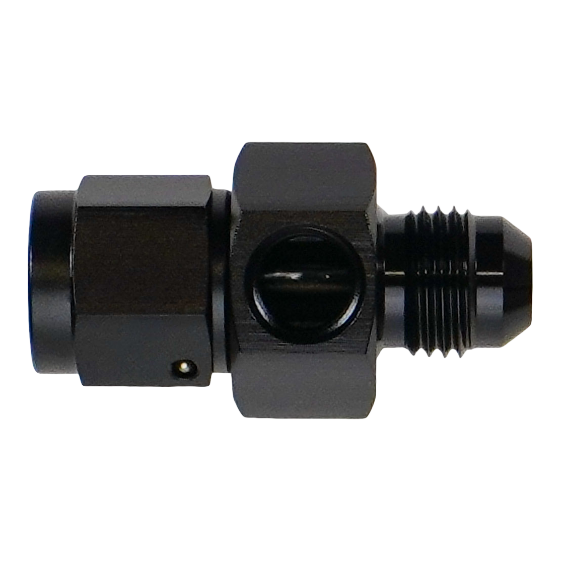 6-02-0773-B DeatschWerks 6AN Male Flare to Female Flare Swivel with 1/8th NPT