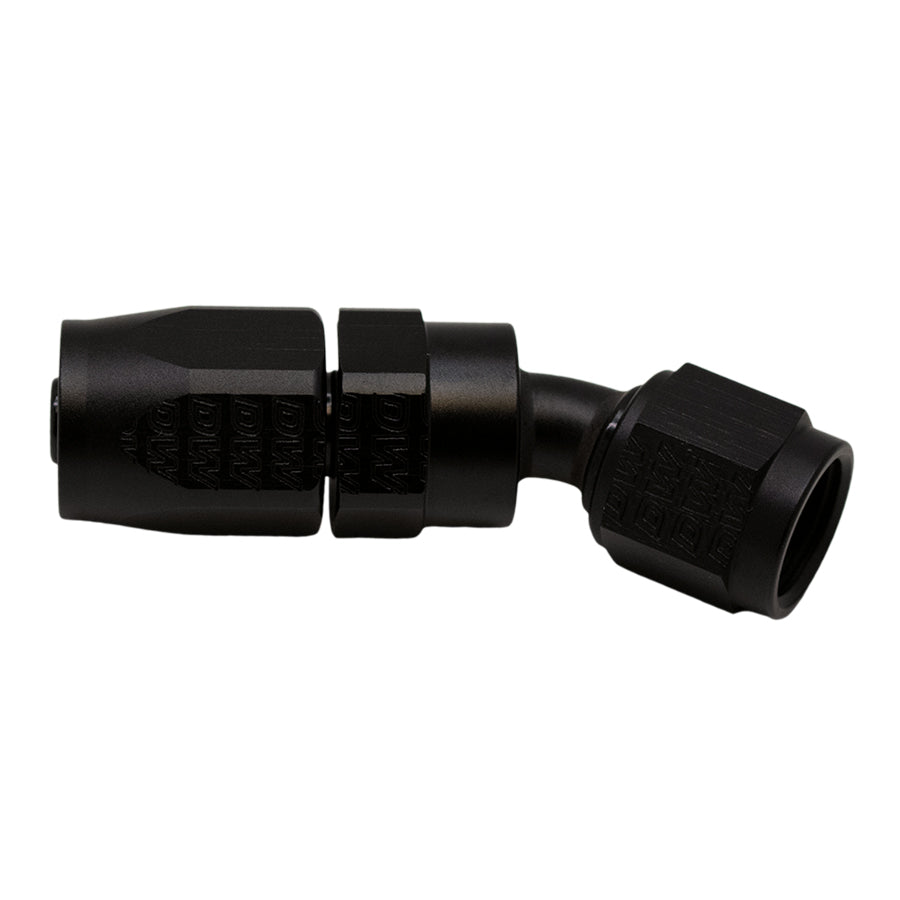 6-02-0818-B DeatschWerks 6 AN Female Flare Swivel 30-Degree Hose End CPE - Anodized Matte Black