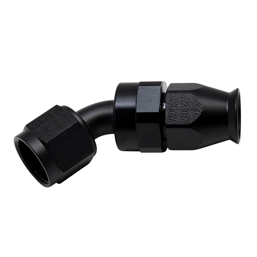 6-02-0855-B DeatschWerks 8AN Female Swivel 45-Degree Hose End PTFE (Incl 1 Olive Insert) - Anodized Matte Black
