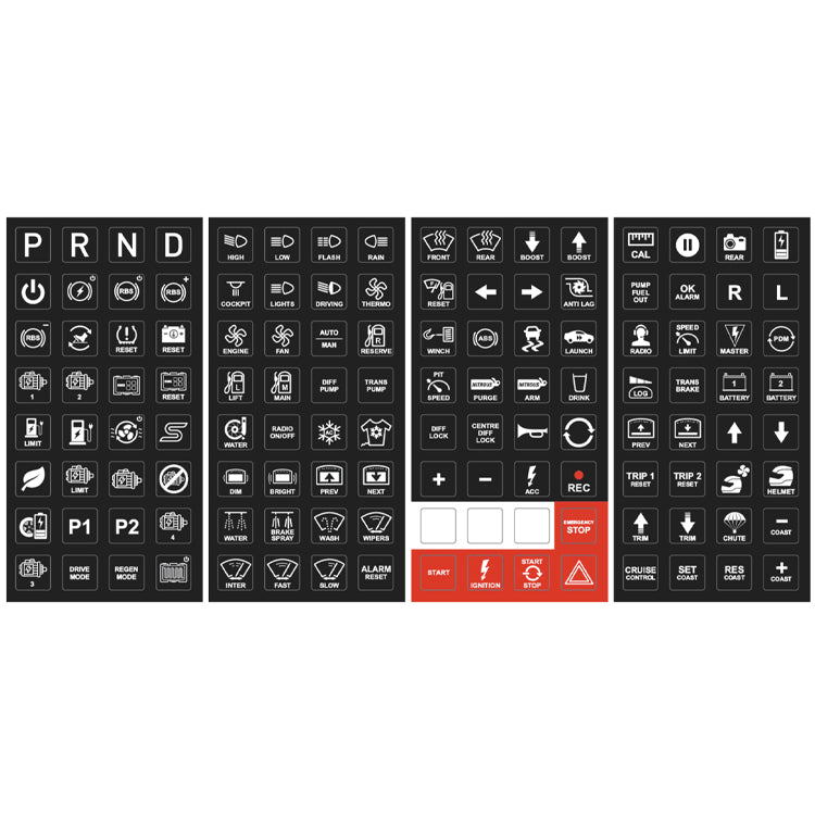 Motec Keypad Label Sheets