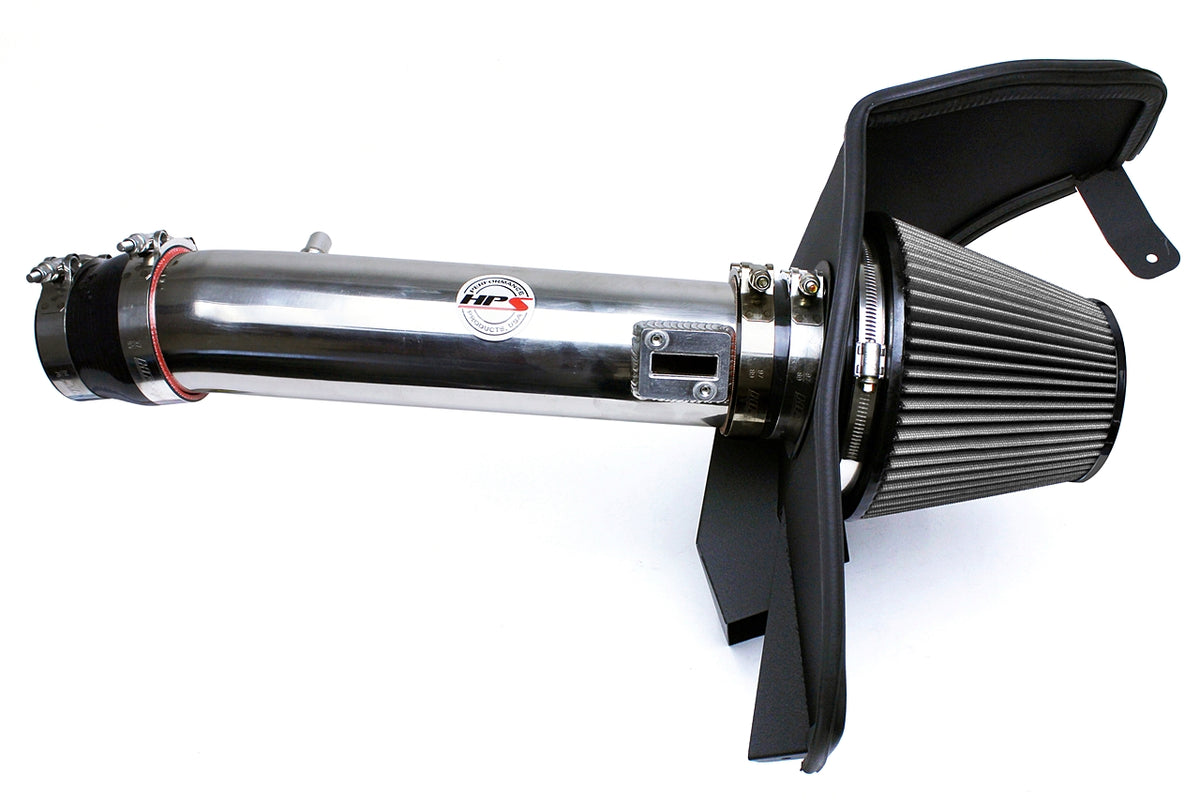 827-561P HPS Polished 827 Series Performance Air Intake 2011-2014 Ford Mustang 3.7L V6 Includes Heat Shield