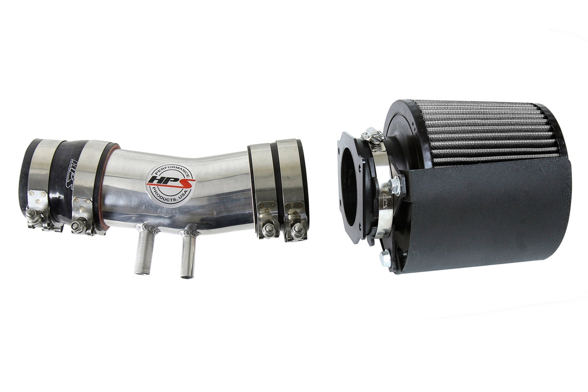 827-604P HPS Polished 827 Series Performance Air Intake 1999-2004 Nissan Frontier 3.3L V6 Non Supercharged Includes Heat Shield