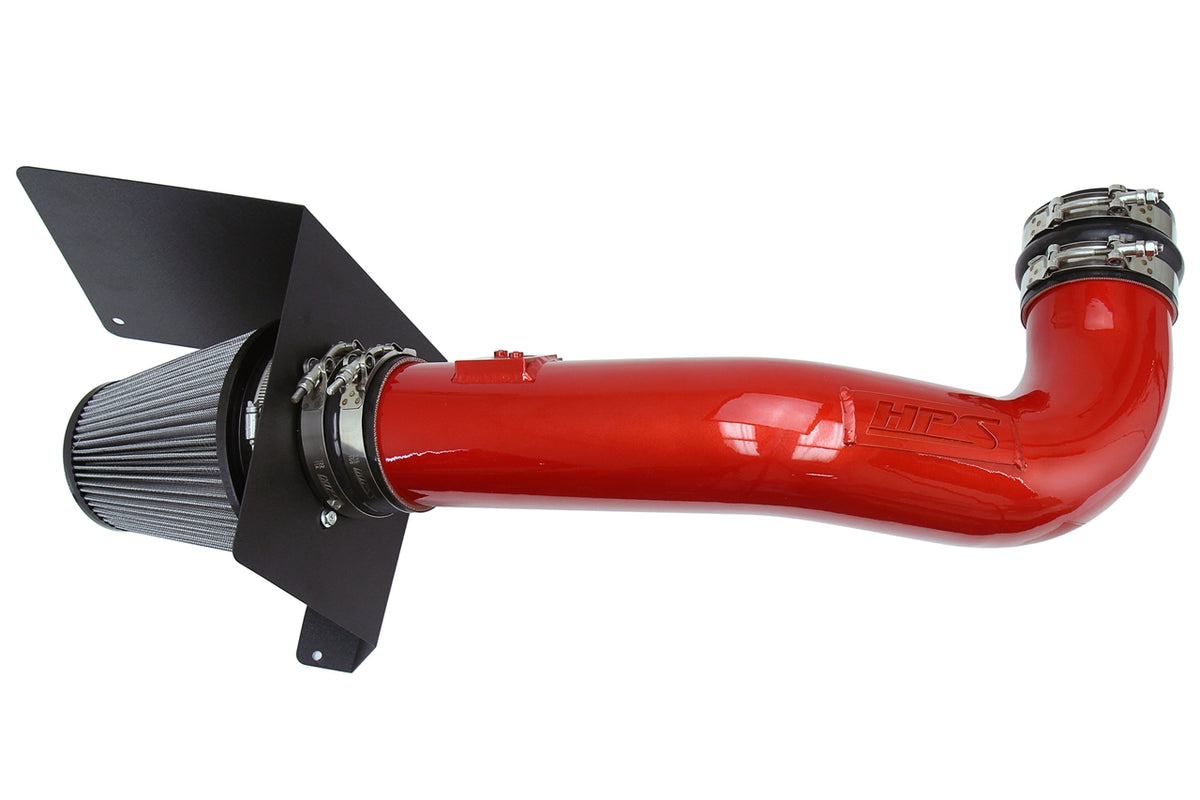 827-667R HPS Red 827 Series Performance Air Intake 2009-2013 Gmc Sierra 1500 4.8L 5.3L 6.0L 6.2L V8 (excludes Hybrid) Includes Heat Shield