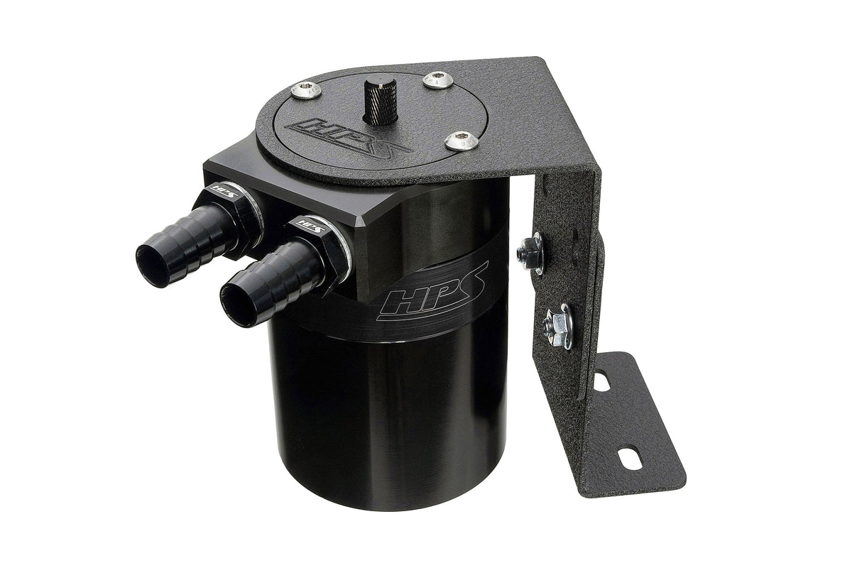 861-502WB HPS Black Universal Oil Catch Can Universal Fit Universal Oil Catch Can - 1/2"