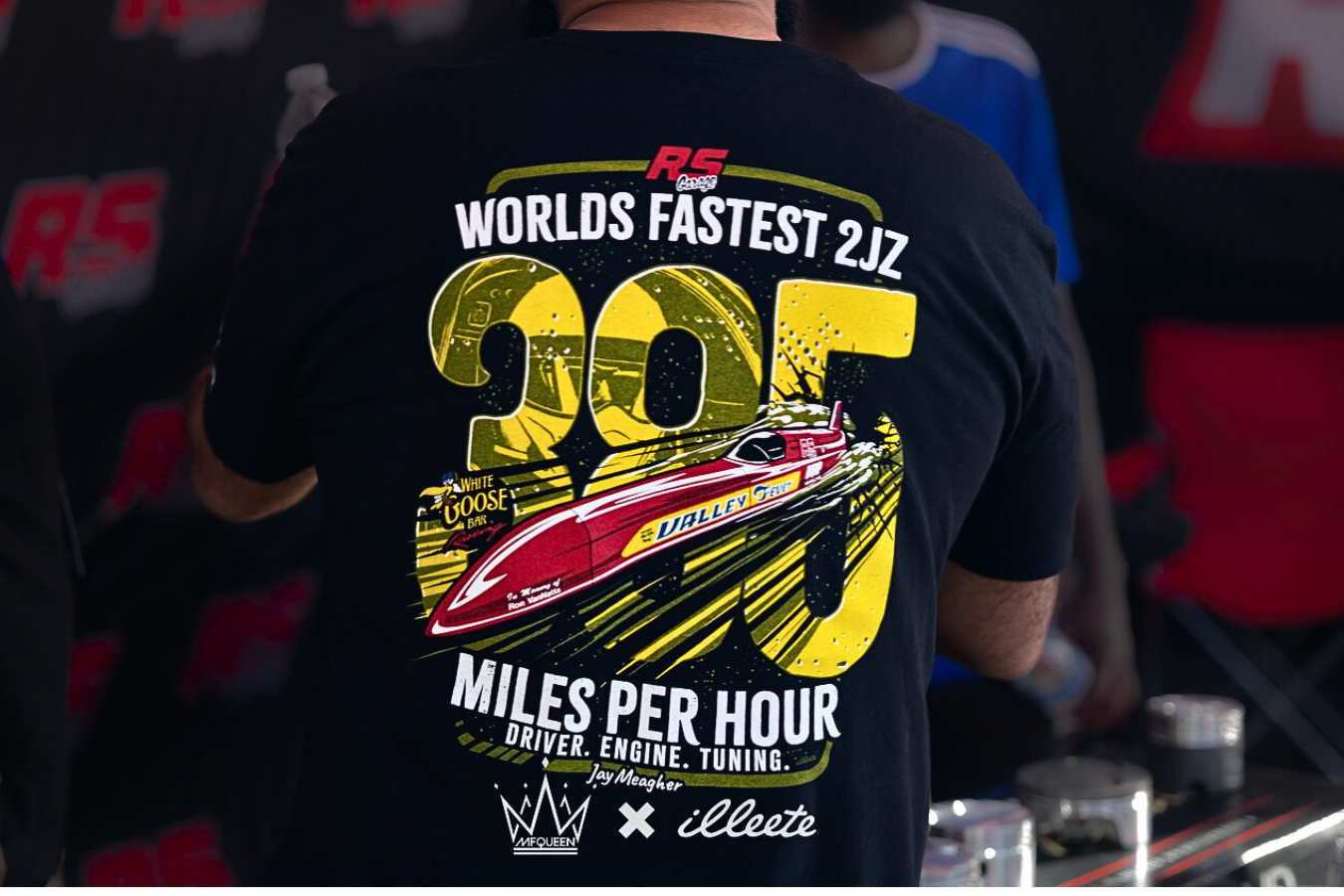 RS Garage Exclusive "385MPH" Streamliner Logo Tee Limited Edition