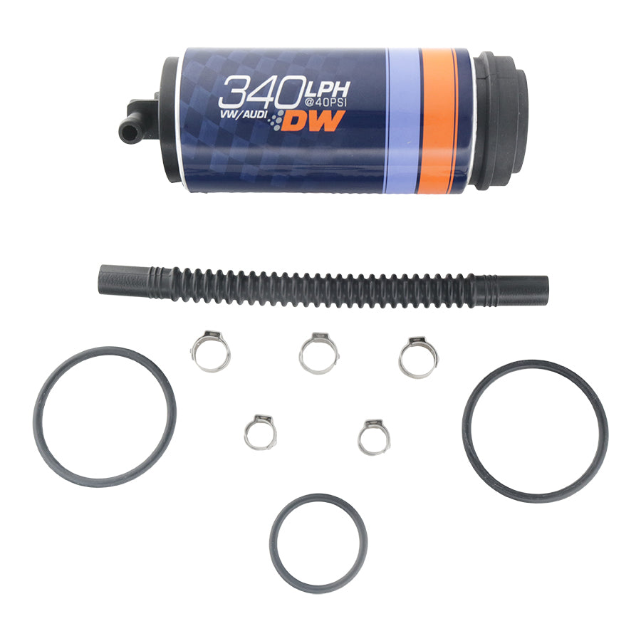 9-354-1025 DeatschWerks DW340V Series 340lph In-Tank Fuel Pump w/ Install Kit For VW and Audi 1.8T FWD