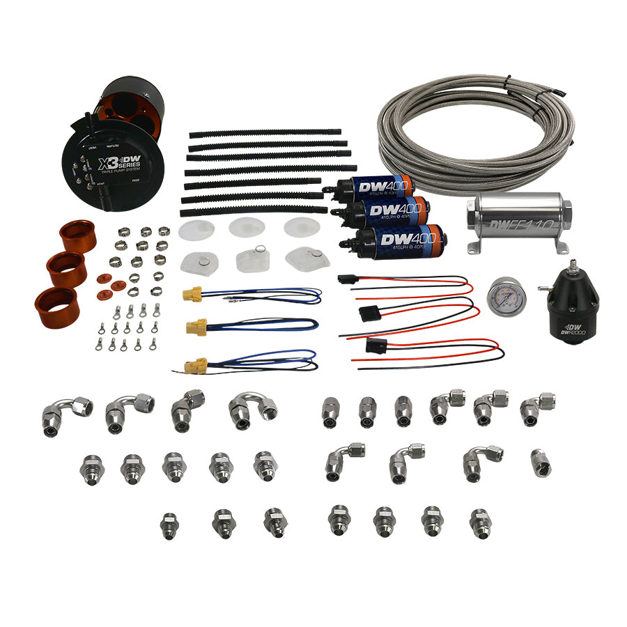 9-401-604-7033 DeatschWerks 2015+ Ford F150 Coyote X3 Series Fuel Pump Module W/ Triple DW400 Fuel Pumps & Plumbing