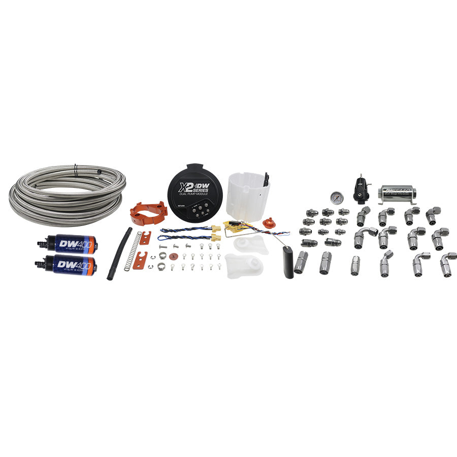 9-401-614-7060 DeatschWerks 2006+ X2 Series Fuel Pump Module w/ Dual DW400 Pumps and Return PTFE Plumbing Kit