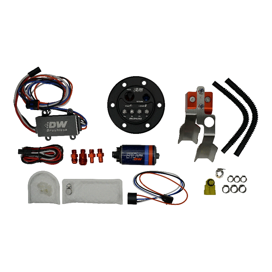 9-811-C105-7043 DeatschWerks X2 Series Fuel Hanger w/ DW810 Pump & PTFE Plumbing Kit 92-00 Civic 94-01 Integra