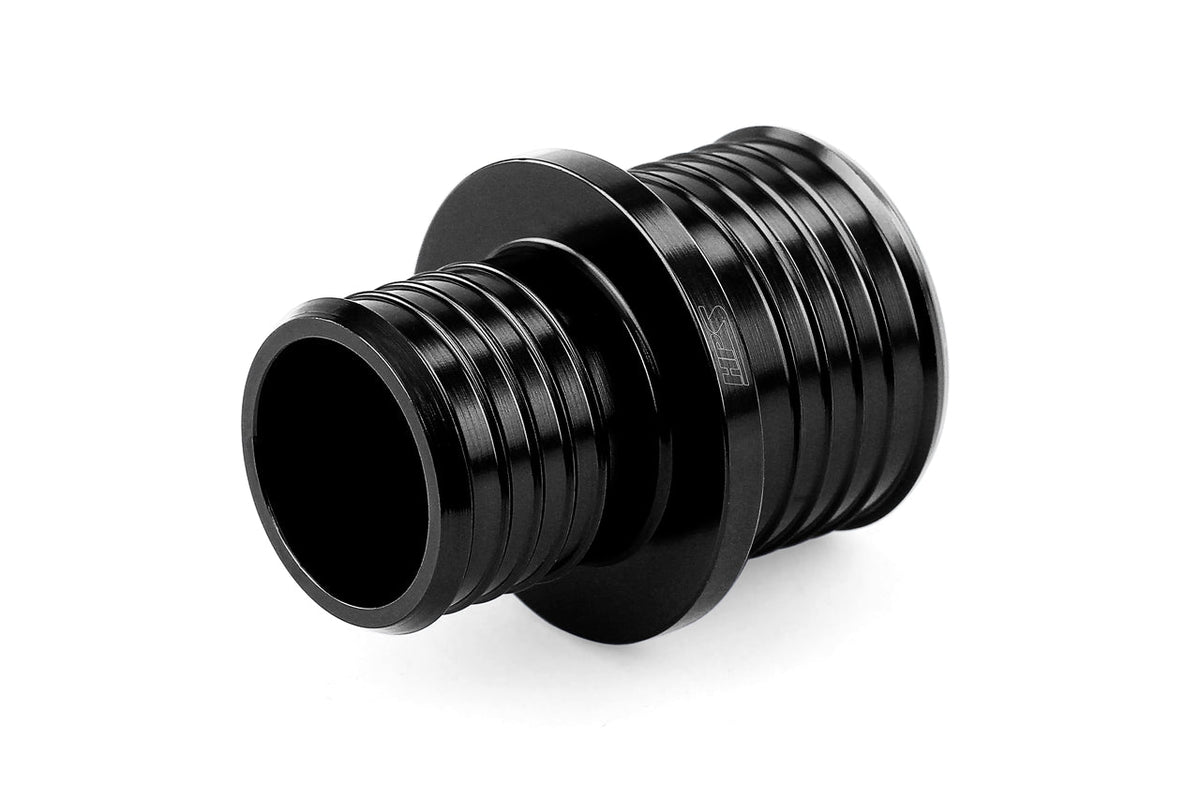 AHUR-050-062-BLK HPS 1/2" - 5/8" (13MM - 16MM) OD 1-1/2" 6061 Aluminum Anodized Black Billet Aluminum Joiner Reducer