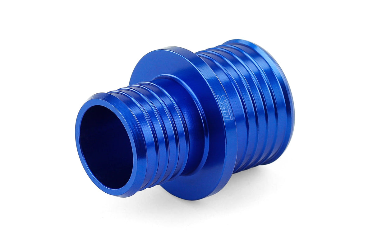 AHUR-062-075-BLUE HPS 5/8" - 3/4" (16MM - 19MM) OD 1-1/2" 6061 Aluminum Anodized Blue Billet Aluminum Joiner Reducer