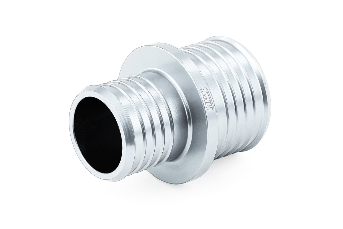 AHUR-050-062-SL HPS 1/2" - 5/8" (13MM - 16MM) OD 1-1/2" 6061 Aluminum Anodized Silver Billet Aluminum Joiner Reducer
