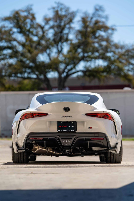 Boost Logic A90 Supra Teardrop Single 4" Titanium Exhaust (Raw)