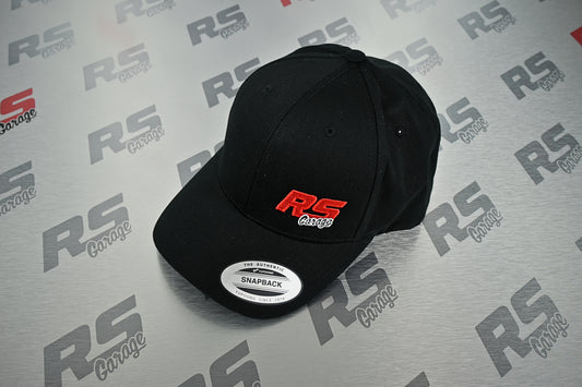 RS Garage Logo Black Curved Bill - Snapback