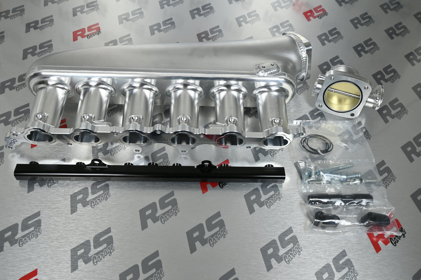 Plazmaman Supra MK4 2JZ-GTE Billet Inlet Manifold - 6 Injector - Raw - Street/Strip - 82mm DBW