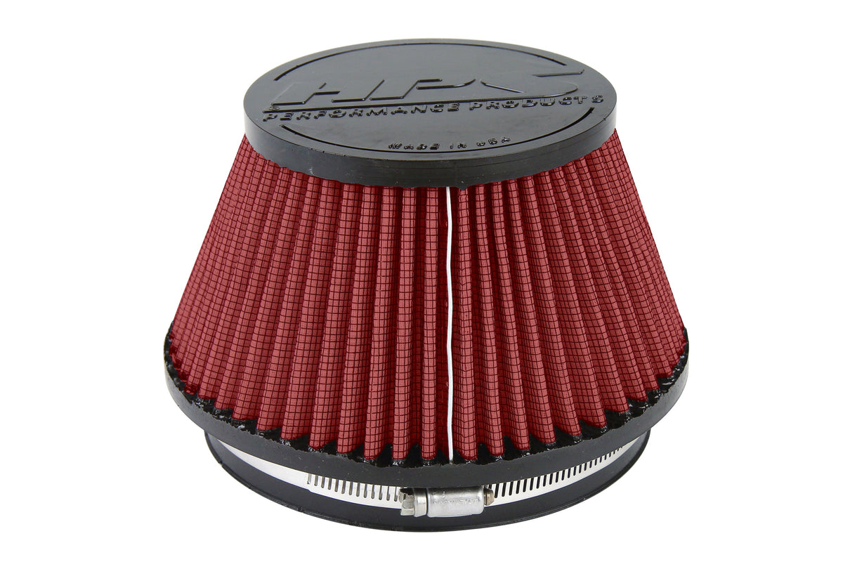 HPS-4302-RED HPS Red Universal Air Filter (Oiled) 6" Flange