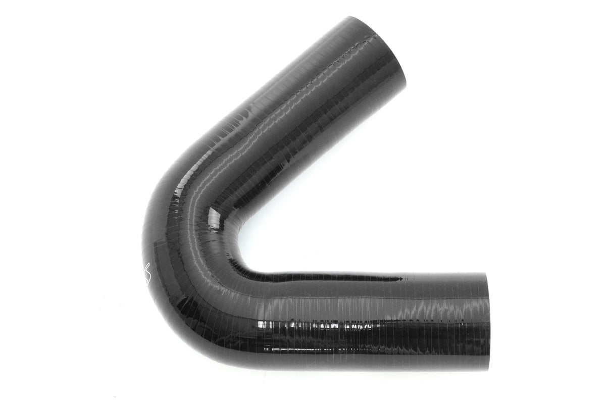 HTSEC135-400-BLK HPS 4" (102MM) ID 5" Long 4-PLY Polyester Black Silicone Elbow - 135 Degree