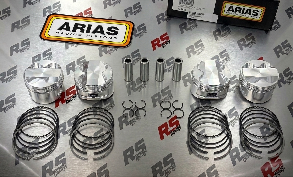 A3330590 Arias Forged Pistons Honda Del Sol Civic Si 1.6L B16A 84.5mm +3.5mm 0.5 cc 10.2:1
