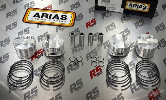 A3330590 Arias Forged Pistons Honda Del Sol Civic Si 1.6L B16A 84.5mm +3.5mm 0.5 cc 10.2:1