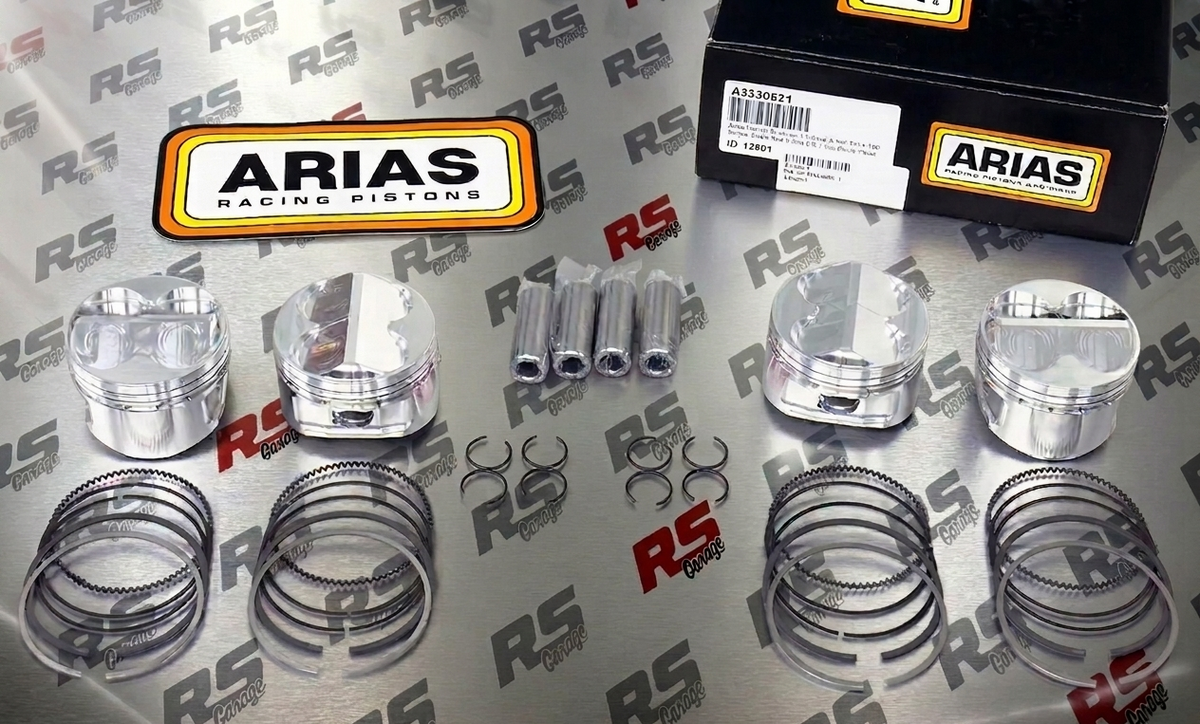 A3330621 Arias Forged Pistons B20B/Z with B16A Head 7.3 cc 13.6:1 84.5mm +0.5mm 89mm Stroke 137mm Rod