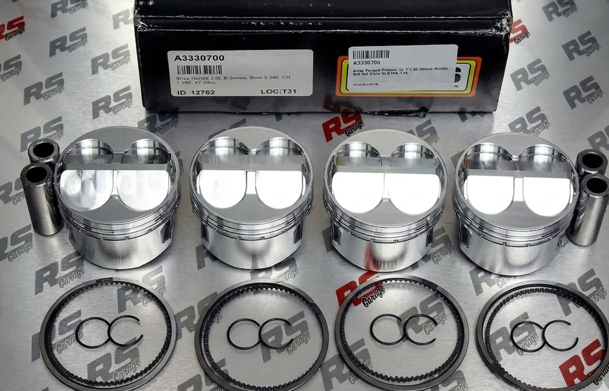 A3330700 Arias Forged Pistons B20B/Z with B16A Head 7.3 cc 13.7:1 85mm +1.0mm 89mm Stroke 137mm Rod