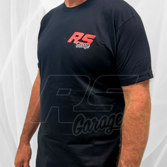 "RS Garage" Logo Short Sleeve Crew Black