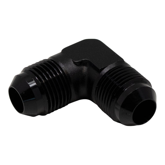 6-02-0208-B DeatschWerks 8AN Male Flare to 8AN Male Flare 90-Degree Fitting - Anodized Matte Black