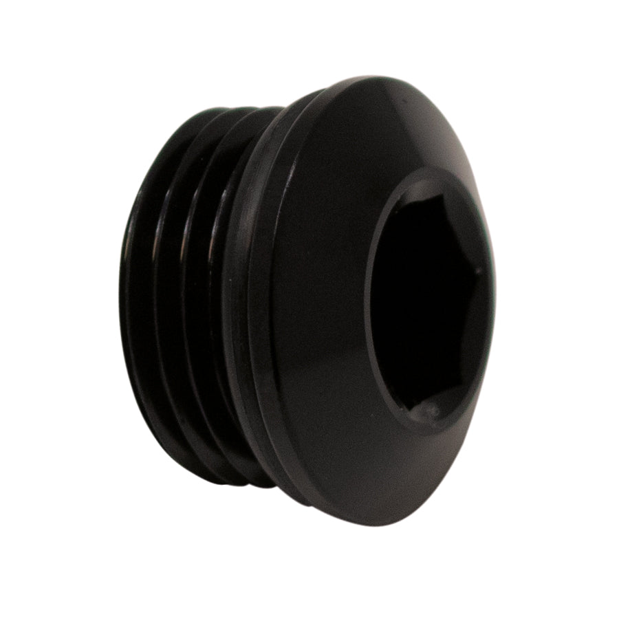 6-02-0718-B DeatschWerks 8AN ORB Male Plug Low Profile Internal Allen/Hex (Incl O-Ring) Anodized Matte Black