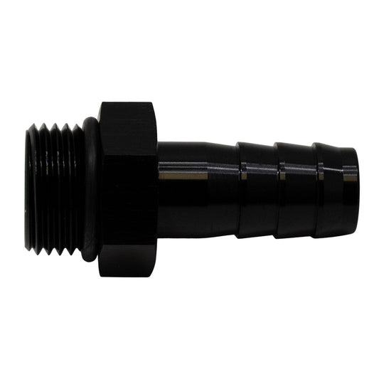 6-02-0506-B DeatschWerks 8AN ORB Male to 1/2in Male Triple Barb Fitting (Incl O-Ring) - Anodized Matte Black