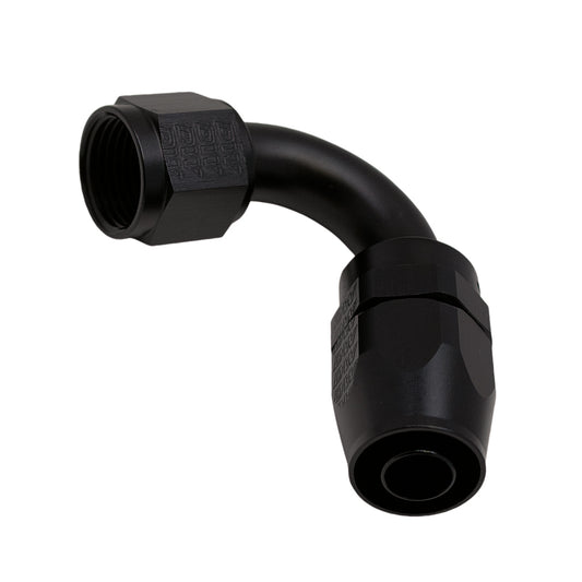 6-02-0826-B DeatschWerks 10AN Female Flare Swivel 120-Degree Hose End CPE - Anodized Matte Black