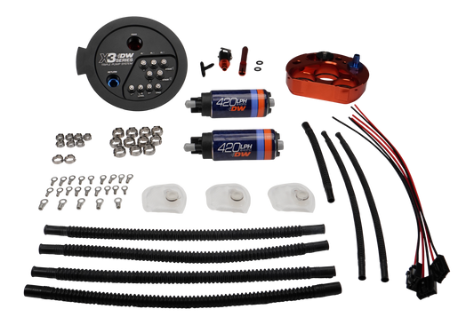 9-422-7080 DeatschWerks 20-24 A90/91 Toyota Supra/G8X BMW M3/M4 Fuel Pump Module w/Dual DW420s