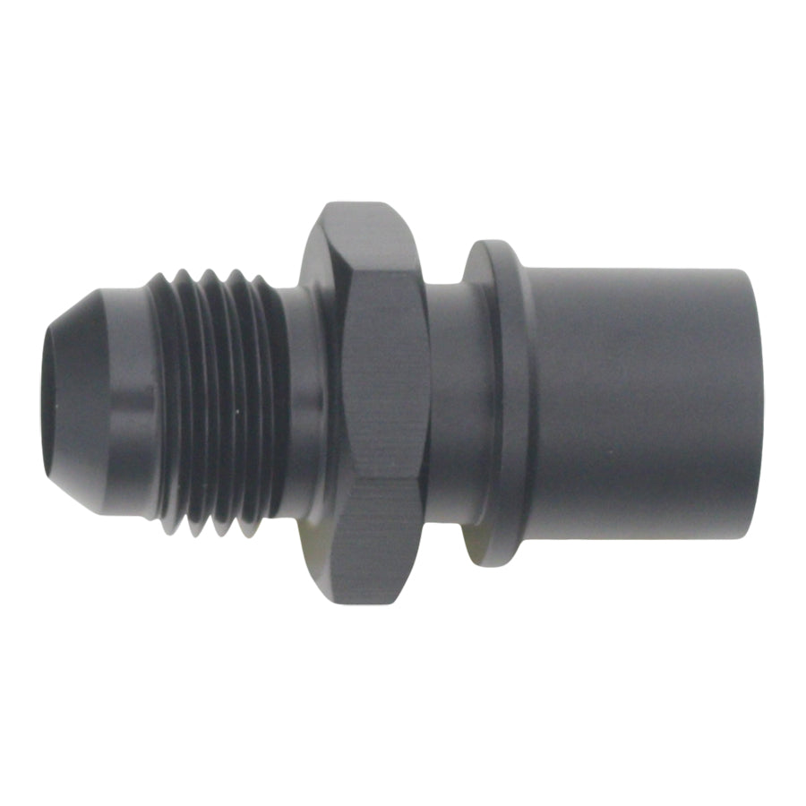 6-02-0127-B DeatschWerks 6AN Male Flare to Toyota Module Quick Connect - Anodized Matte Black