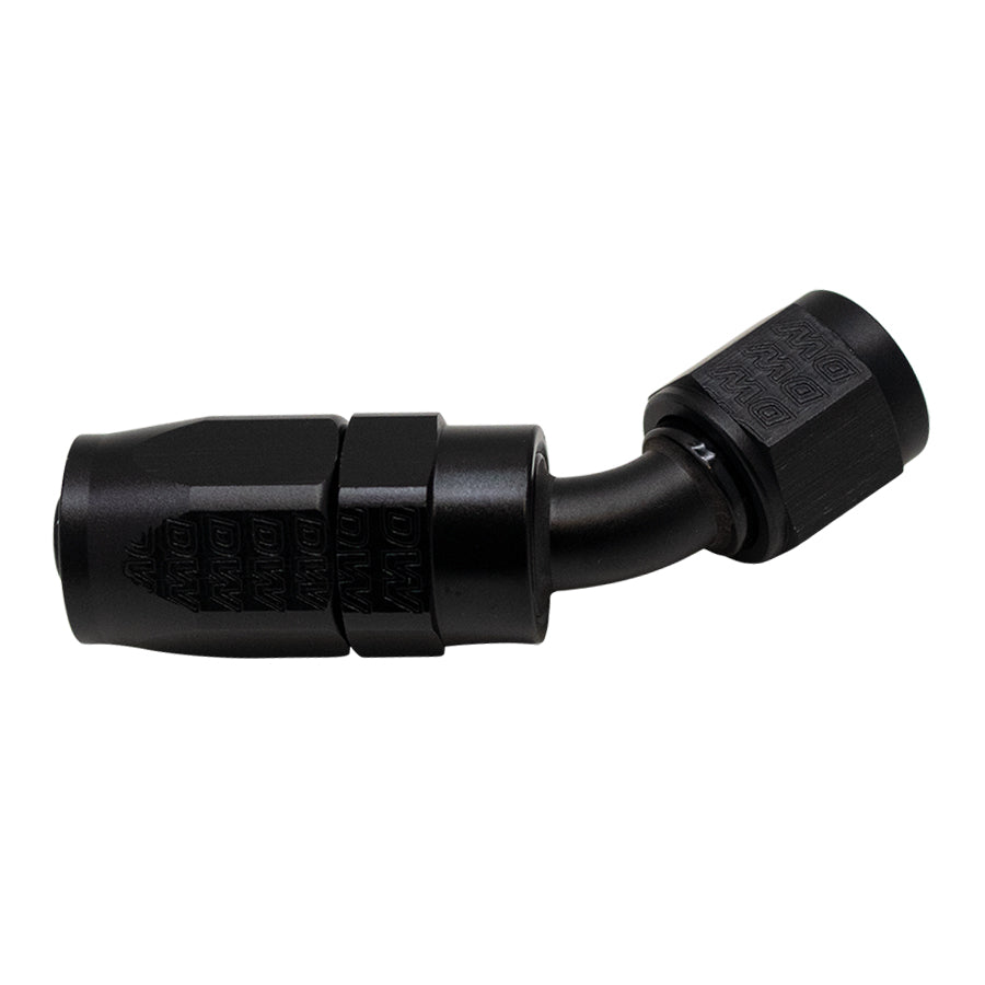 6-02-0802-B DeatschWerks 6AN Female Swivel 45-Degree Hose End CPE - Anodized Matte Black