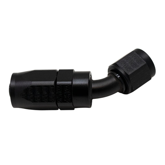 6-02-0802-B DeatschWerks 6AN Female Swivel 45-Degree Hose End CPE - Anodized Matte Black