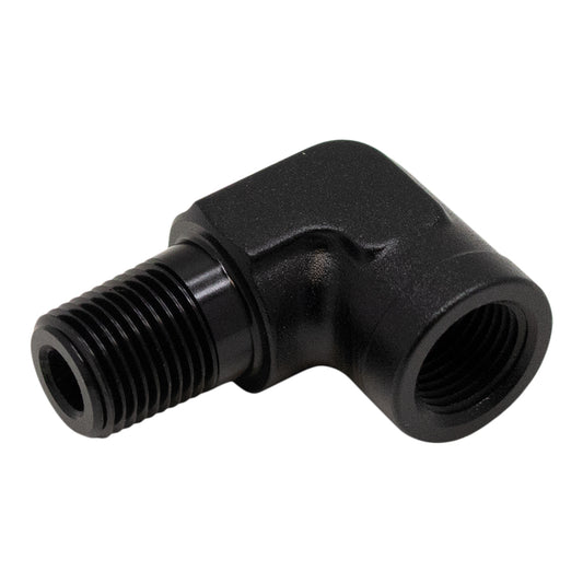 6-02-0920-B DeatschWerks 90-Degree 1/8in NPT Male to Female 1/8in NPT - Anodized Matte Black