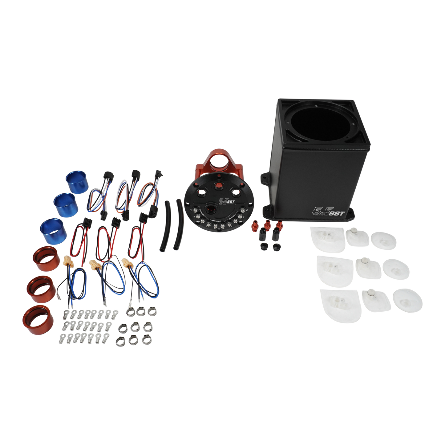 6-000-55ST DeatschWerks 5.5L Staged Surge Tank Fits 1-3 DW200 DW300 or DW400 Fuel Pumps