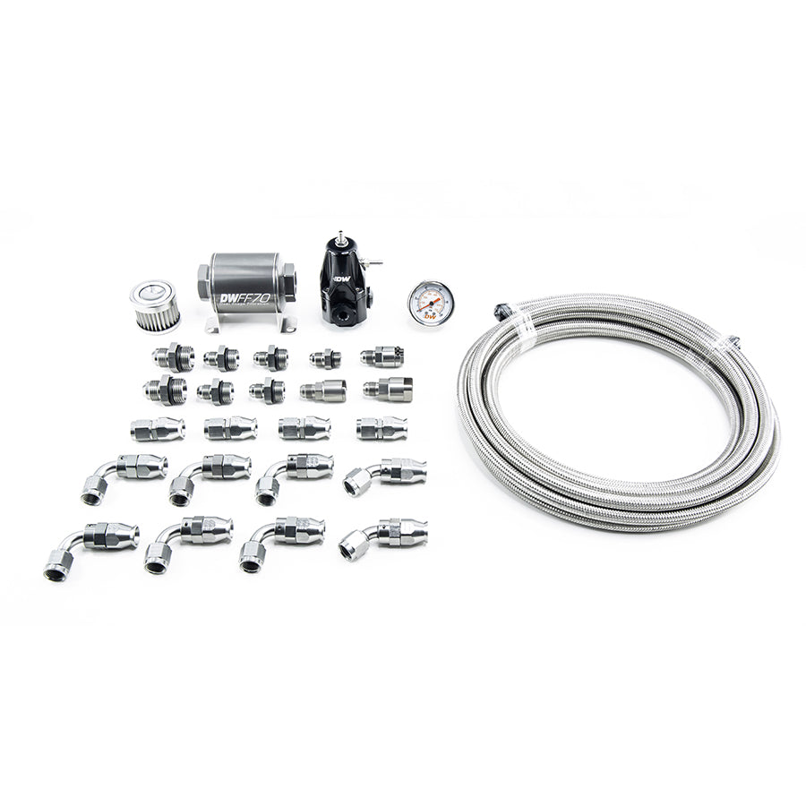 6-608 DW DW400 Fuel Pump Module Return Plumbing Kit SS PTFE Civic Si 02-15 RSX 02-06 K20A2 A3 Z1 Z3 K24Z7