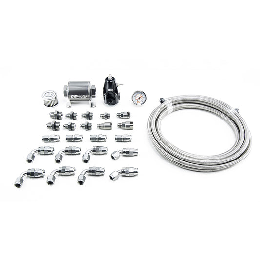 6-608 DW DW400 Fuel Pump Module Return Plumbing Kit SS PTFE Civic Si 02-15 RSX 02-06 K20A2 A3 Z1 Z3 K24Z7