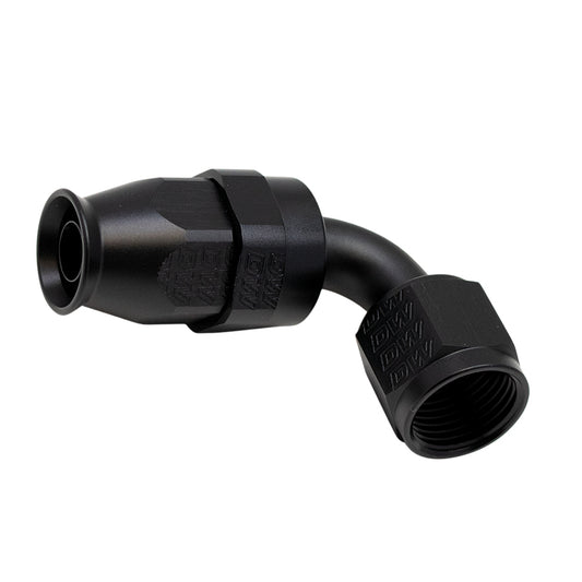 6-02-0856-B DeatschWerks 8AN Female Swivel 90-Degree Hose End PTFE (Incl 1 Olive Insert) - Anodized Matte Black