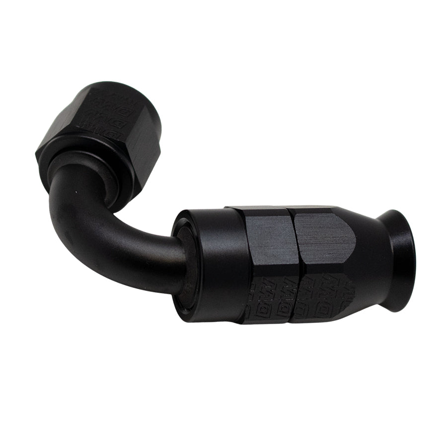 6-02-0872-B DeatschWerks 6 AN Female Flare Swivel 120-Degree Hose End PTFE - Anodized Matte Black